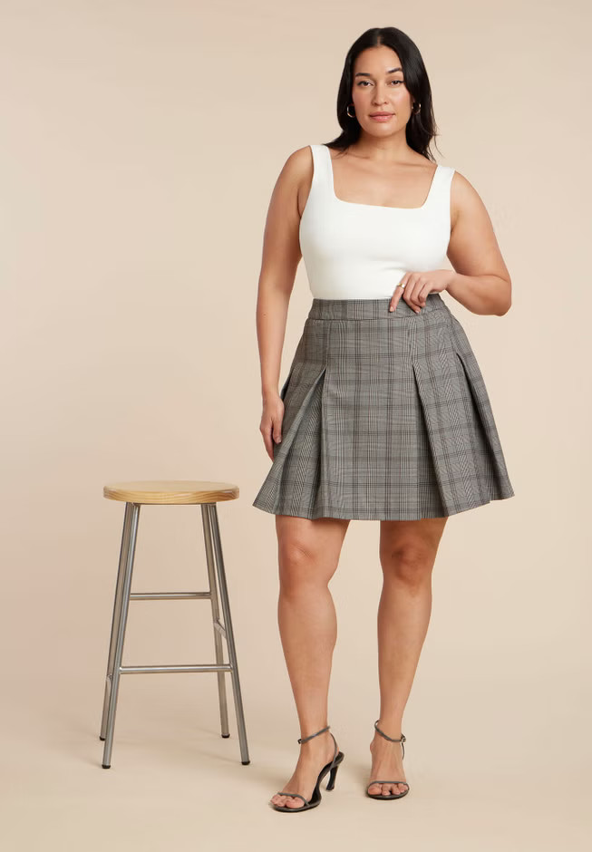 Pleated Mini Skirt | Eloquii