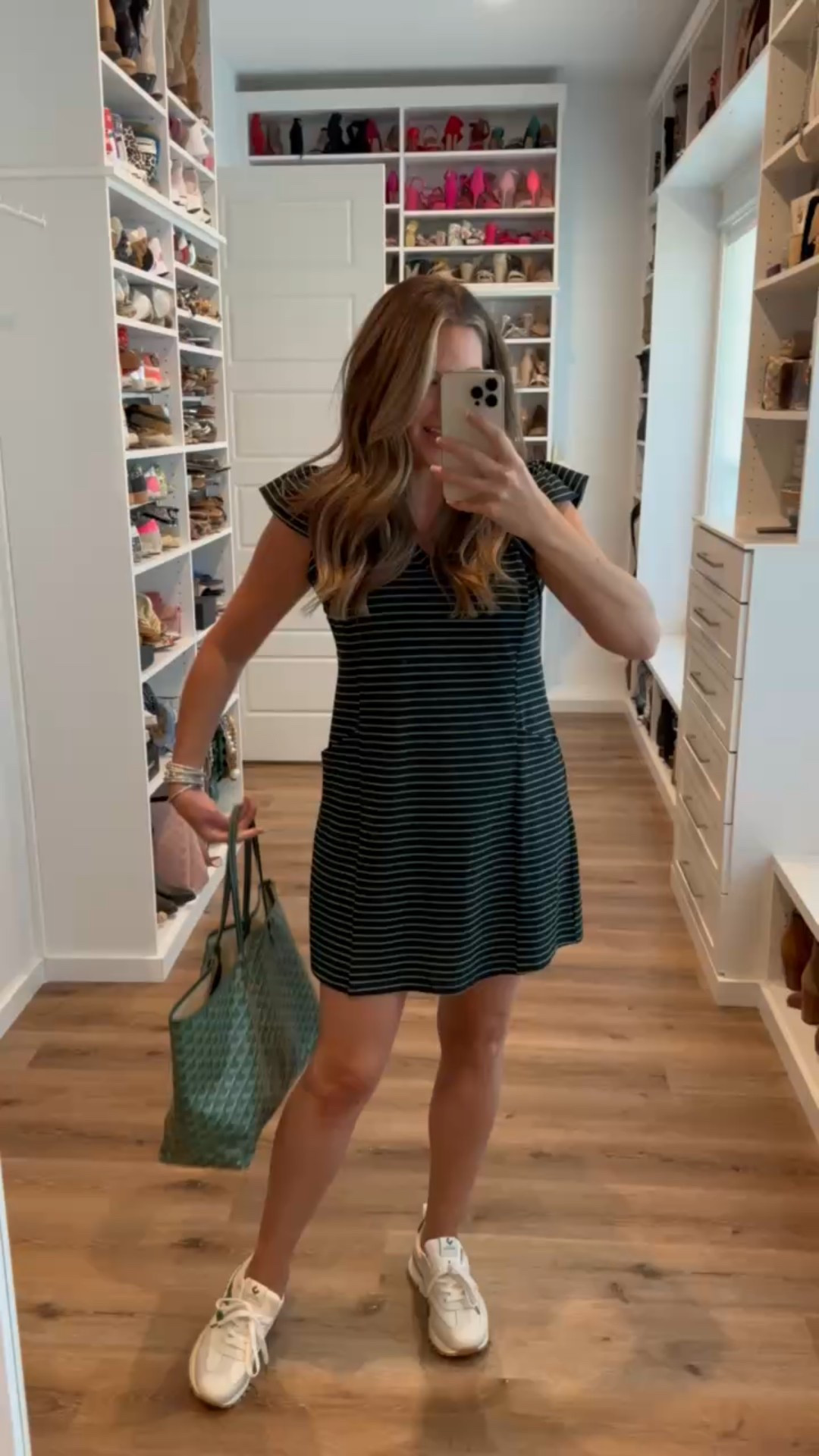 Chic, classic, and budget-friendly. These designer-inspired Amazon finds are the perfect fall dresses and outfits to keep your style elevated without the splurge.  In a medium stripe ruffle shoulder mini dress, sneakers and accessories- fits tts. shop dandy, tuckernuck, anthropologie, maxi dress, fall dress, fall outfit

#LTKSeasonal #LTKFindsUnder50 #LTKStyleTip