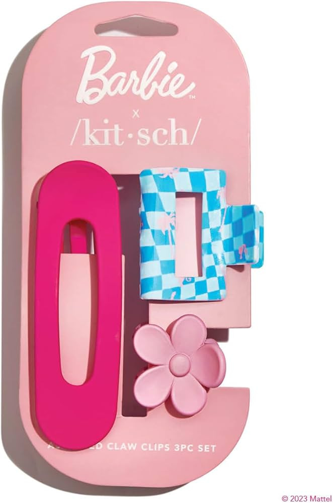 Kitsch Barbie x Medium Open Shape Hair Claw Clips - Stylish Hair Accessories for Thick Hair - Inc... | Amazon (US)