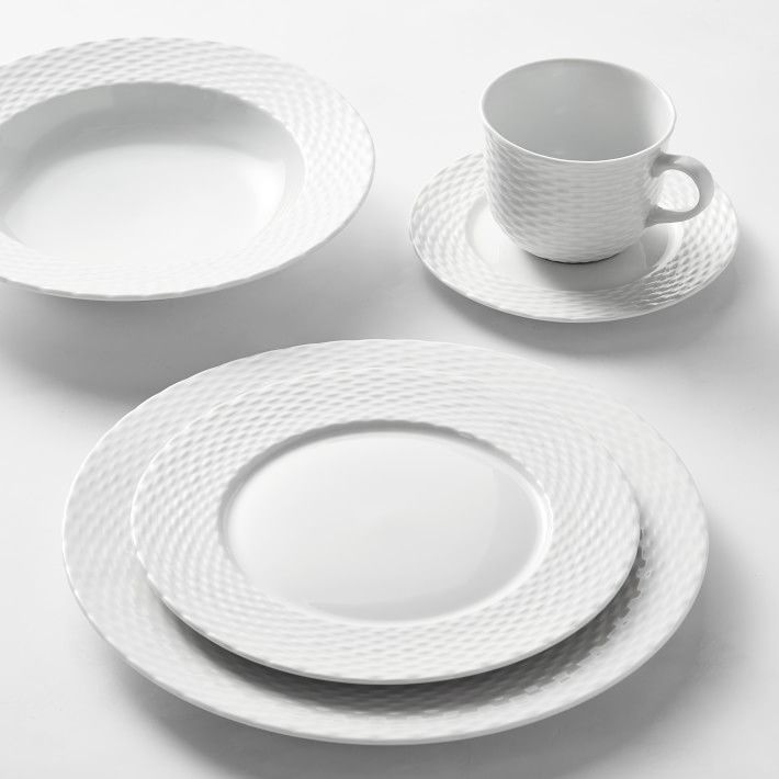 Pillivuyt Basketweave Porcelain Dinnerware Sets | Williams-Sonoma