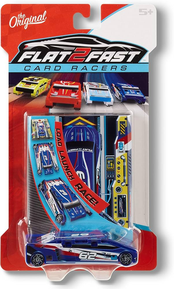 Blue 62 Card Racer | Load, Launch, Race - Pocket-Sized Racecar Toy Ages 5 and up (Sold Each) | Amazon (US)