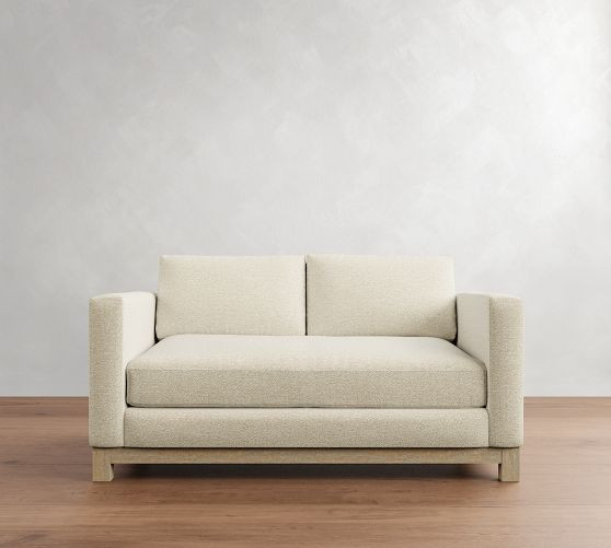 Jake Seadrift Wood Base Sofa (63"-120") | Pottery Barn (US)