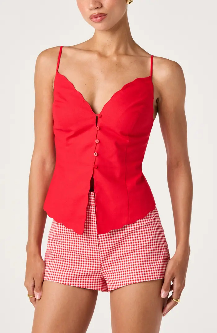 ASTR the Label Odette Scallop Hem Camisole | Nordstrom | Nordstrom