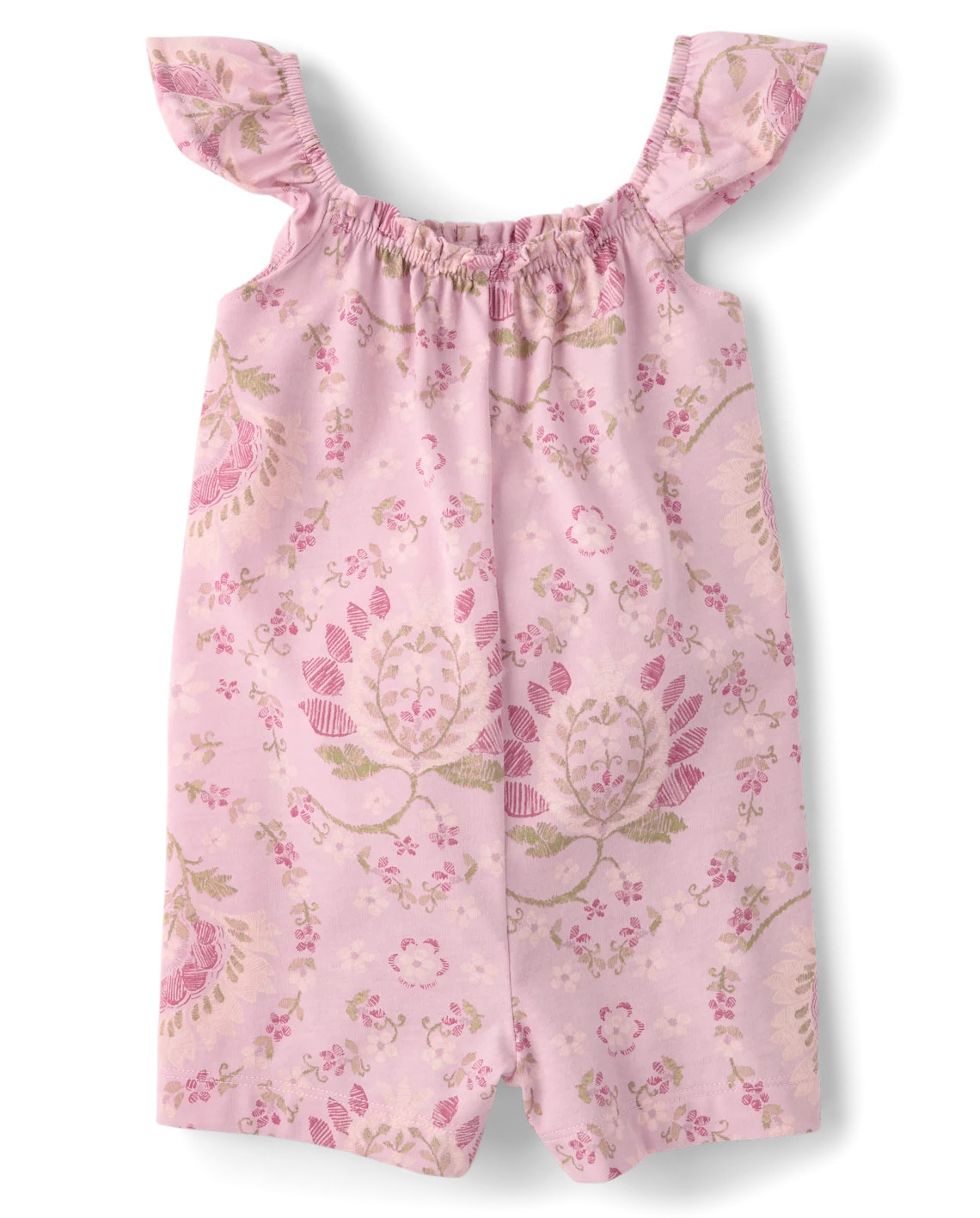 Baby And Toddler Girls Floral Paisley Flutter Romper - purple | The Children's Place