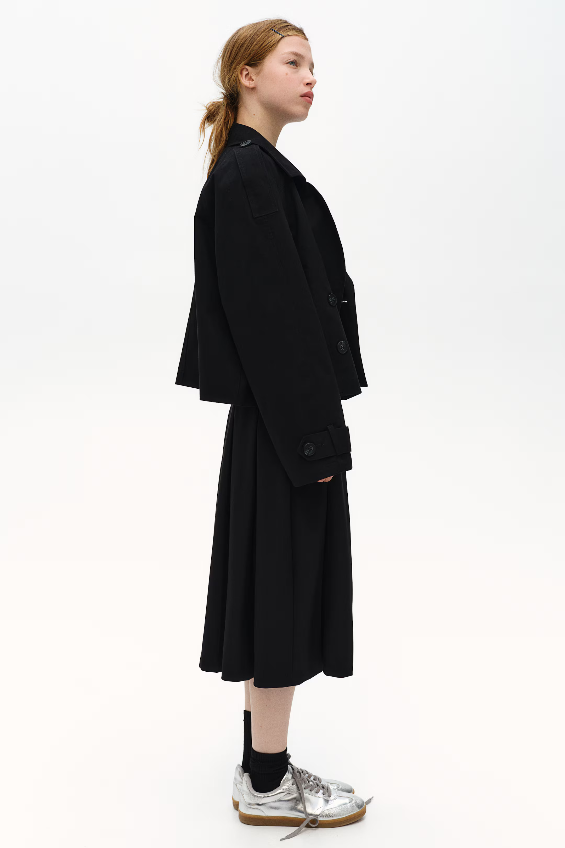 Short Trench Coat - Denim blue - Ladies | H&M US | H&M (US + CA)