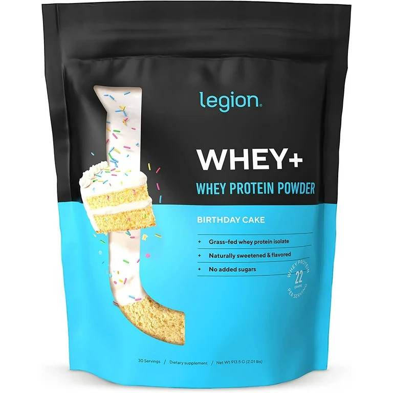 Legion Whey+ Whey Isolate Protein Powder from Grass Fed Cows - Low Carb, Low Calorie, Non-GMO, La... | Walmart (US)