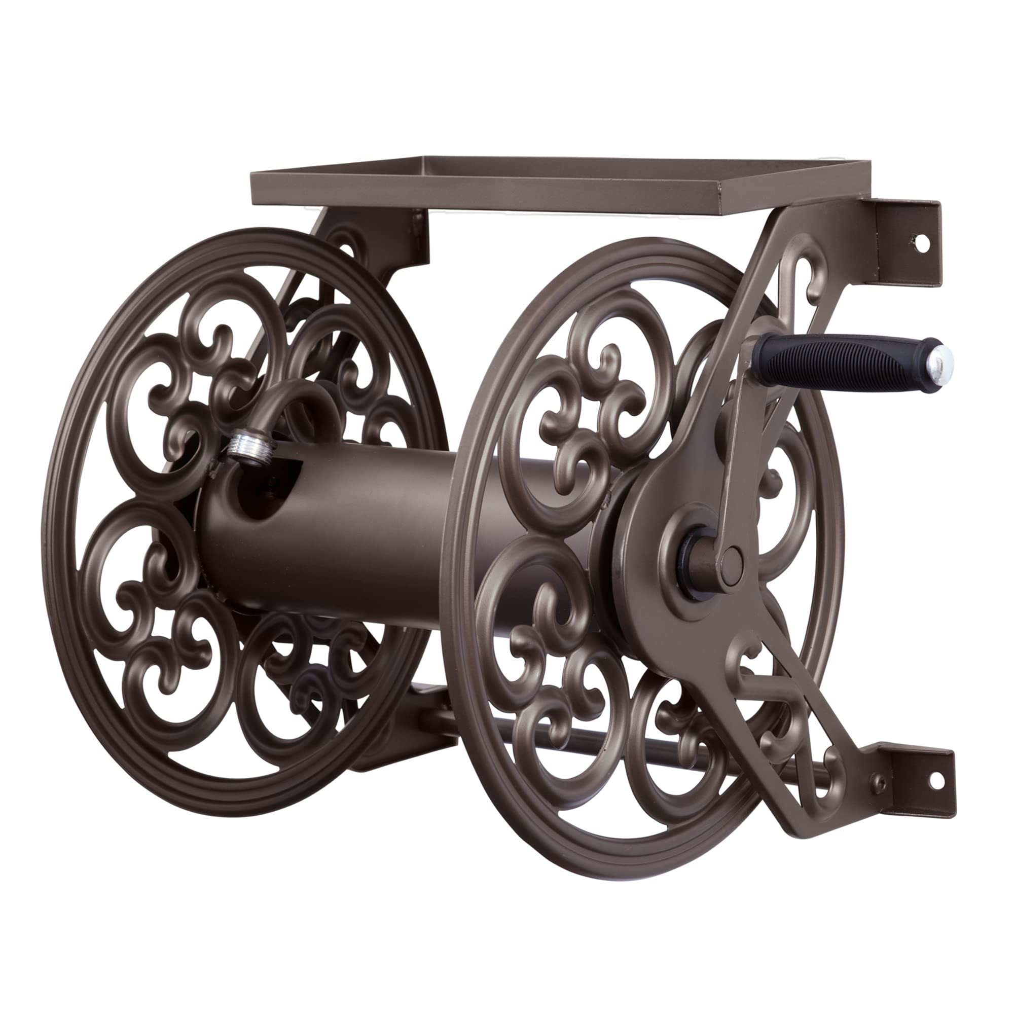 Liberty Garden Products 708 Steel Decorative Wall Mount Garden Hose Reel, Holds 125-Feet of 5/8-I... | Amazon (US)