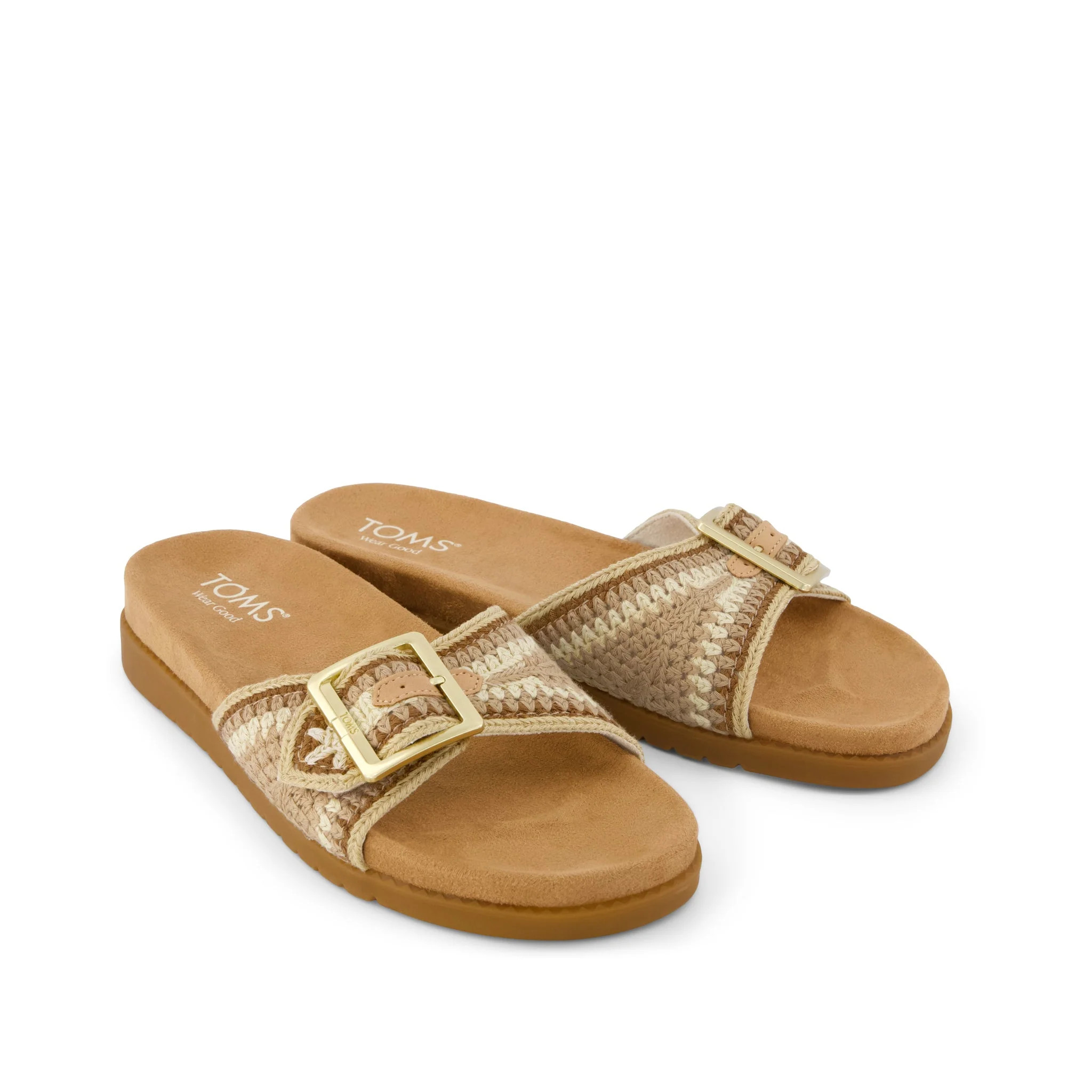 Womens Marin Slide Sandal Almond Crochet | Toms EMEA