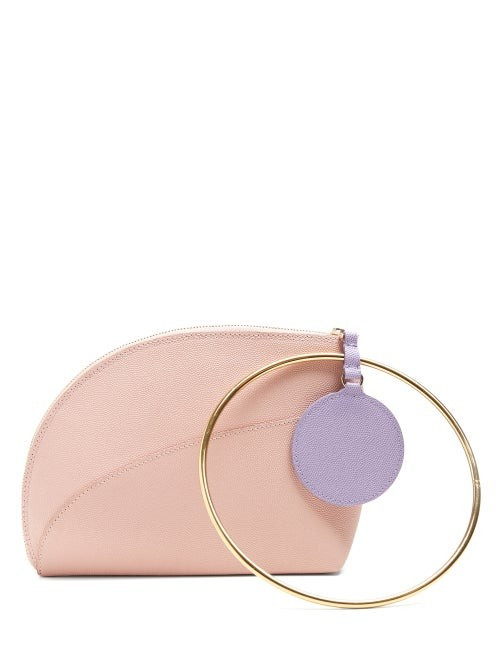 Roksanda - Eartha Dot Bi Colour Leather Clutch - Womens - Pink Multi | Matches (US)