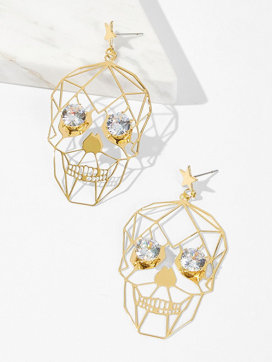 Hollow Skeleton Drop Earrings 1pair | SHEIN