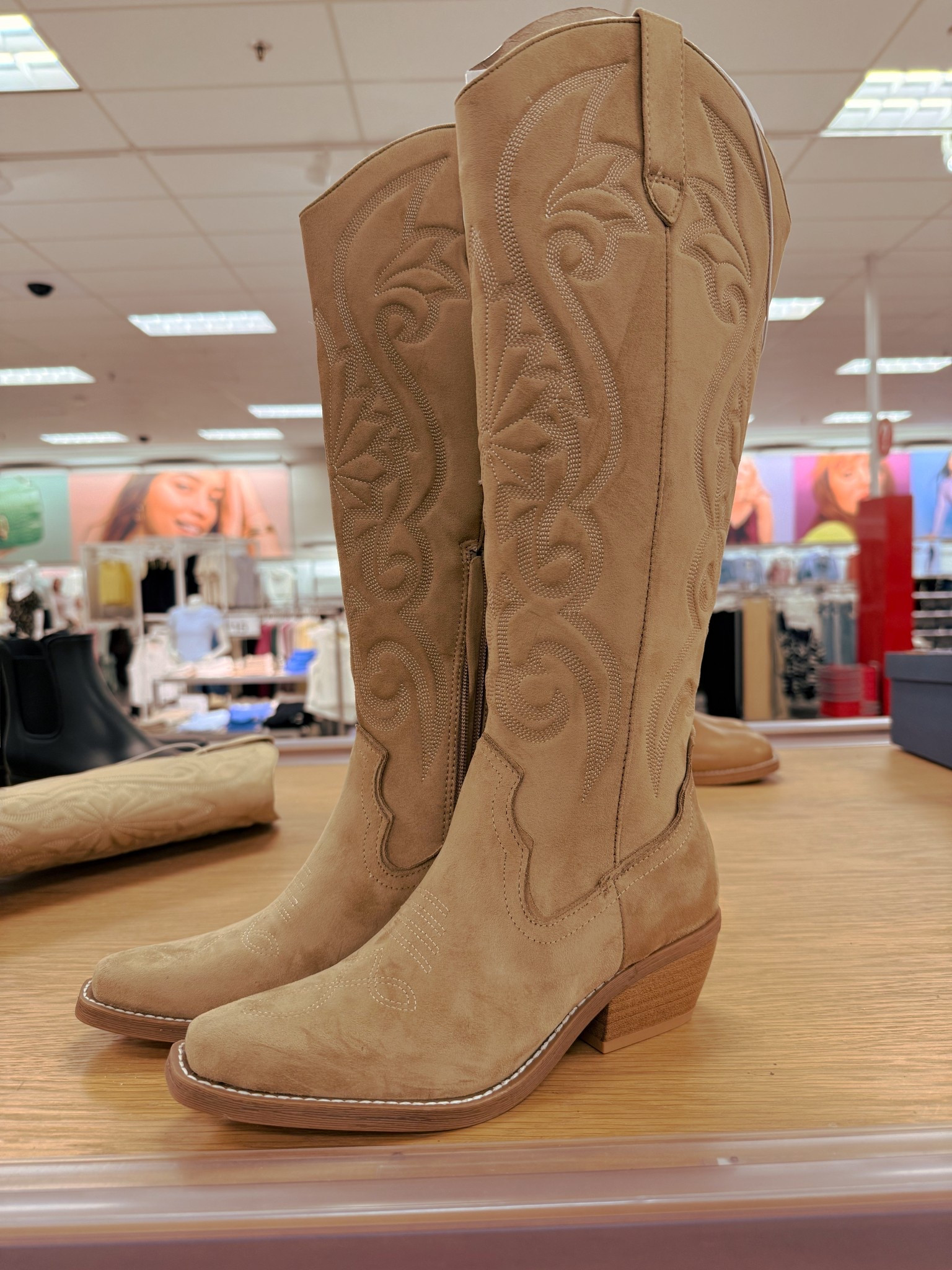 Tan suede western boots perfect for spring outfits & country concerts 🤎

The embroidery detail is so good and they run true to size.  Even better, they’re currently on sale. Also available in wide calf sizing (limited sizes left).

#LTKU #LTKOver40 #LTKSaleAlert