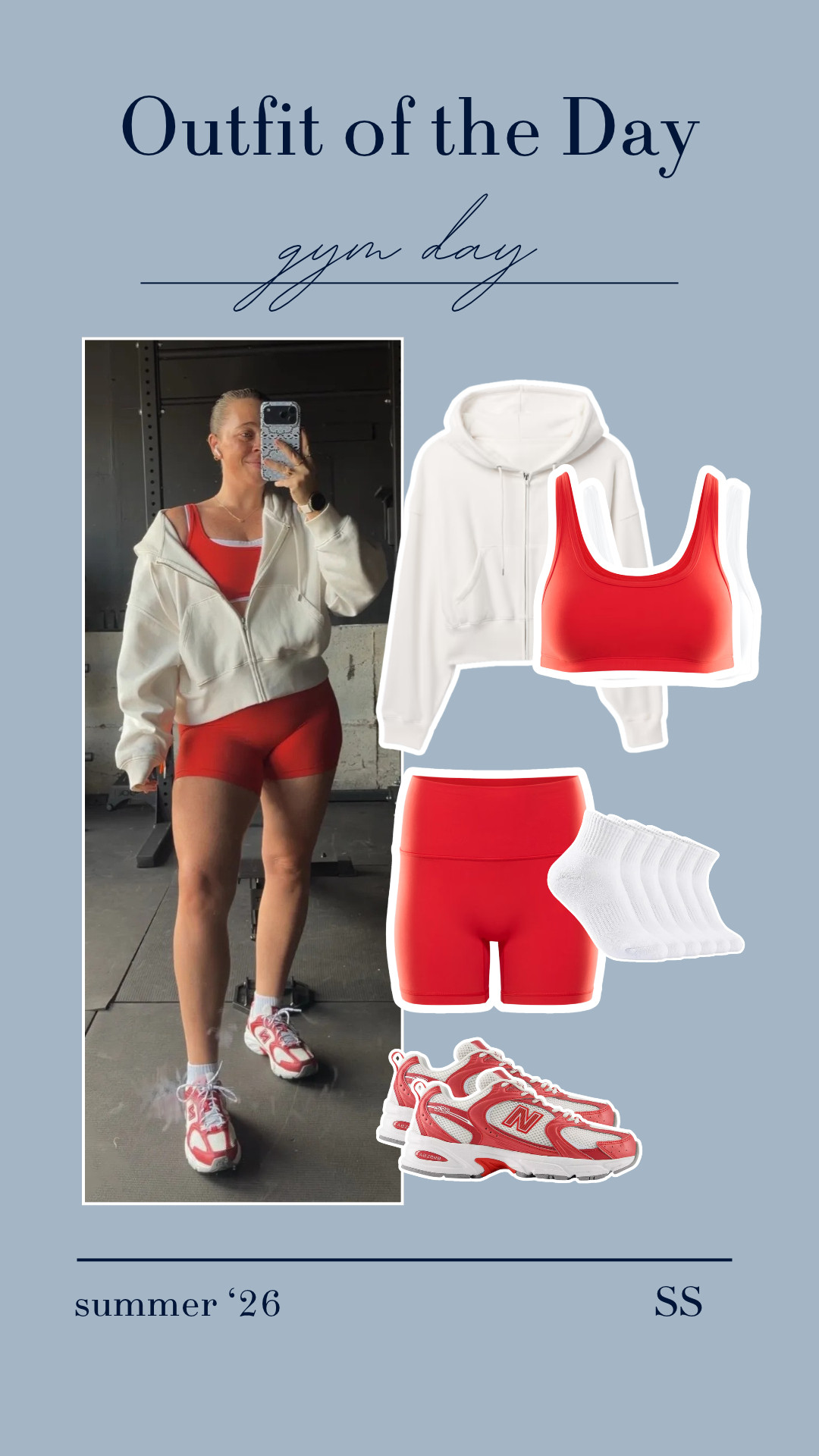 Today’s Gym OOTD ❤️🤍 size 8/10 | M/L | 5’4”  

 #LTKootd #LTKfitnessgoals #LTKActive