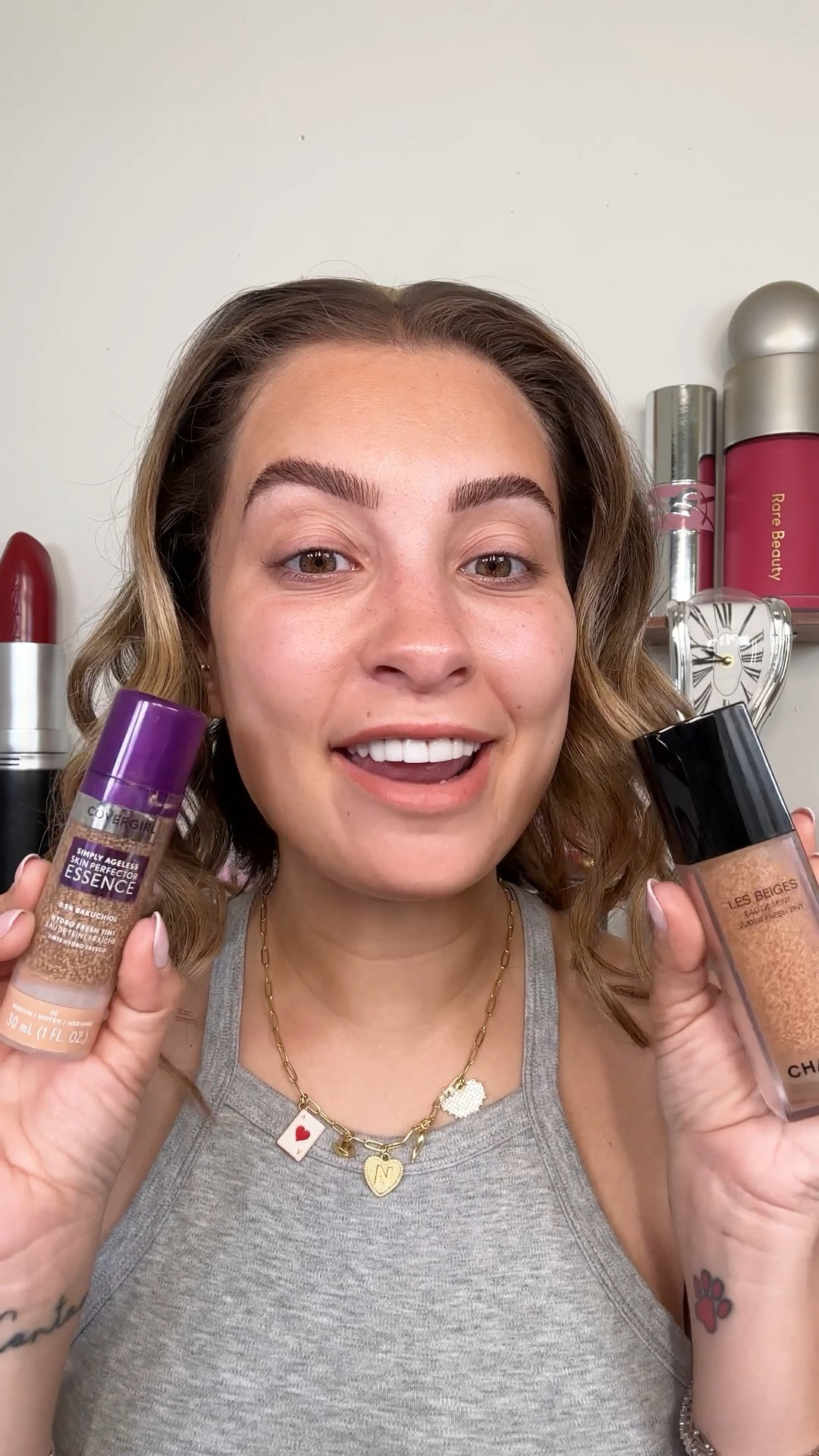 Comparing Covergirl and Chanel foundation 

#LTKGiftGuide #LTKBeauty #LTKStyleTip