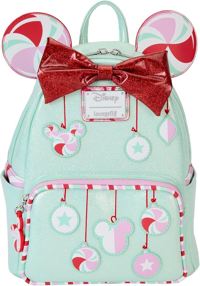 Loungefly Disney Minnie Holiday Peppermint Ornaments Mini Backpack | Amazon (US)