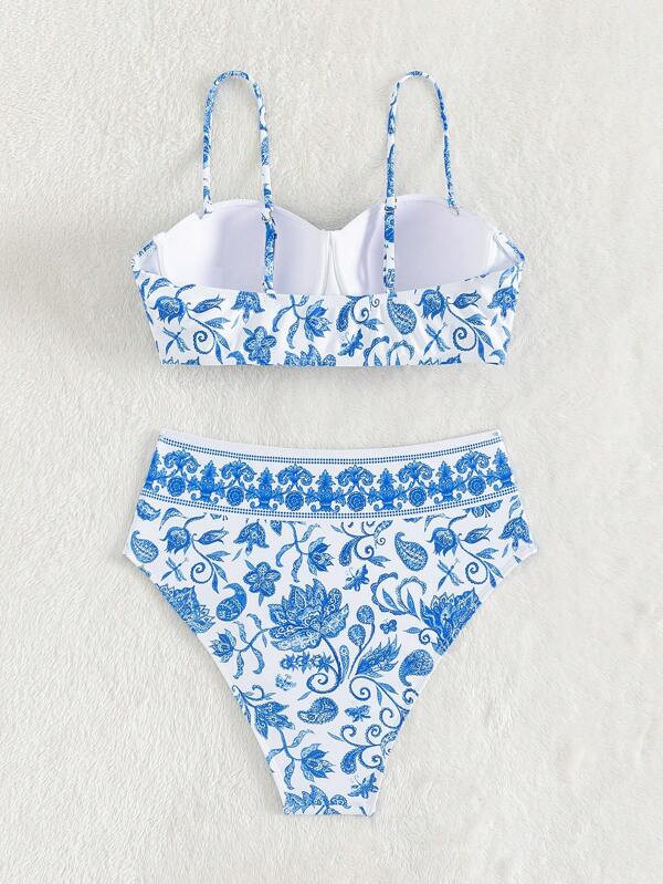 Floral Print Push Up Bikini Swimsuit | SHEIN