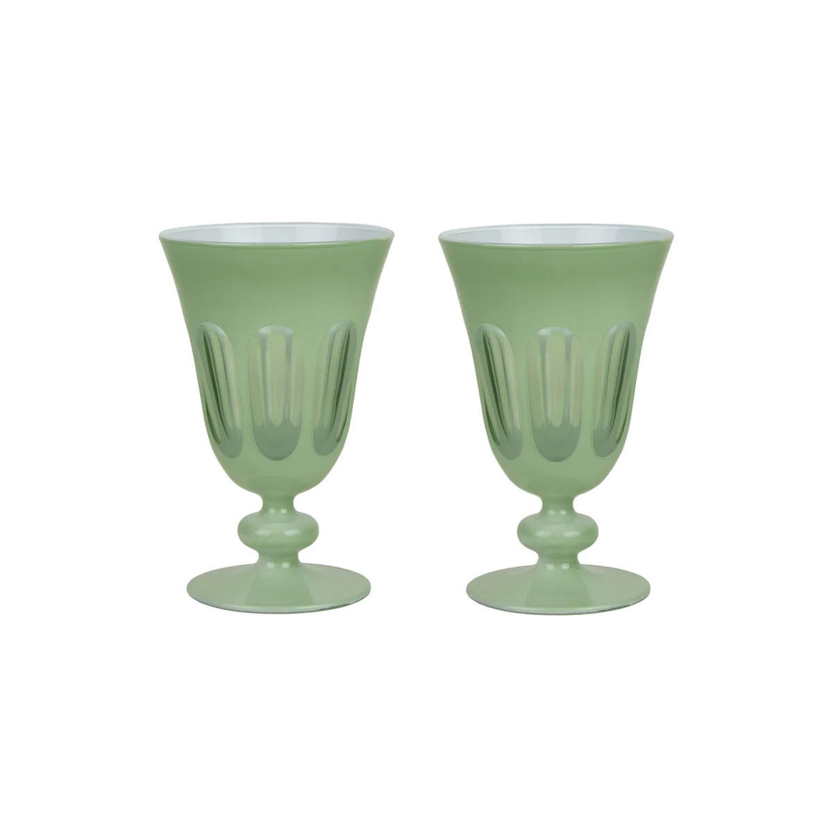 Rialto Tulip Glass Set, Sage | Hammett
