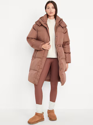 Water-Resistant Quilted Long Puffer Jacket | Old Navy (US)