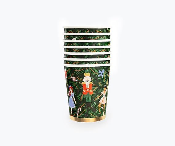 RIFLE PAPER CO. Nutcracker 8 Ounce Cups, Printed in Full Color, Nutcracker Character Design Cups ... | Amazon (US)