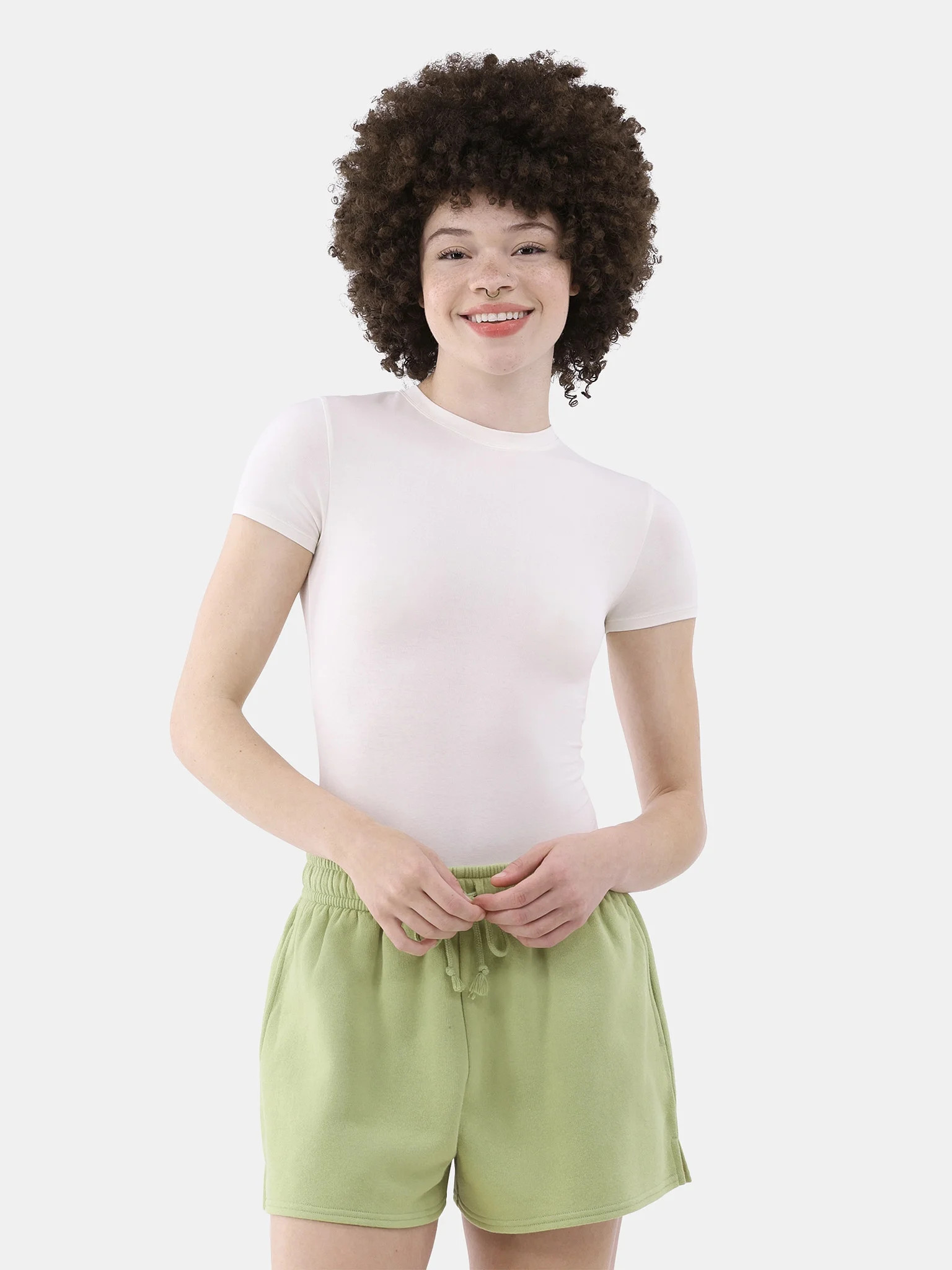 No Boundaries Cotton Jersey T-Shirt Bodysuit, Women’s | Walmart (US)