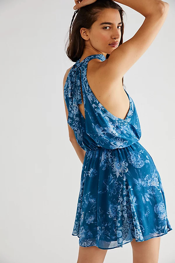 Katerina Mini Dress by Free People, Blue Combo, XS | Free People (Global - UK&FR Excluded)