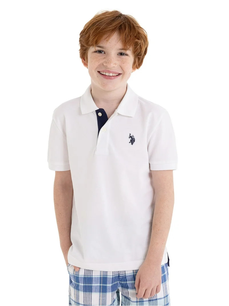 U.S. Polo Assn. Boys Short Sleeve Pique Polo Shirt, Sizes 4-18 | Walmart (US)