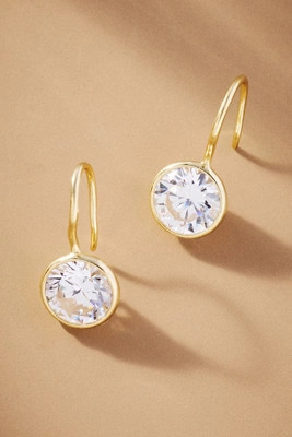 Shashi Bezel-Set Crystal French Hook Earrings | Anthropologie (US)