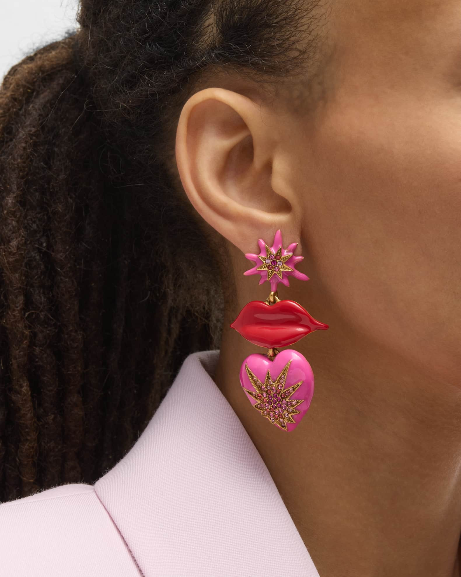 Elizabeth Cole Kiss Me Drop Earrings | Neiman Marcus