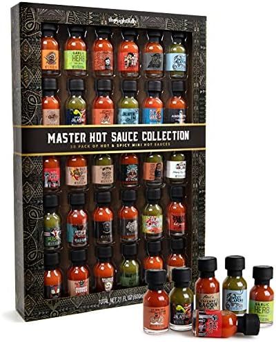 Thoughtfully Gourmet, Master Hot Sauce Collection Gift Set, Flavors Include Garlic Herb, Cayenne ... | Amazon (US)