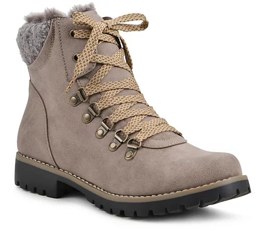 Cliffs by White Mountain Lace-Up Boots - Prized - QVC.com | QVC