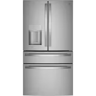 GE Profile 27.9 cu. ft. Smart 4-Door French Door Refrigerator with Door-in-Door in Fingerprint Re... | The Home Depot