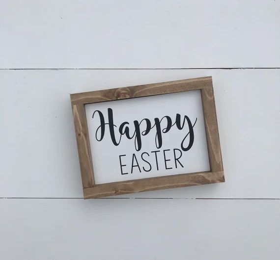 Happy Easter Sign | Farmhouse | Rustic | Easter | Etsy (US)