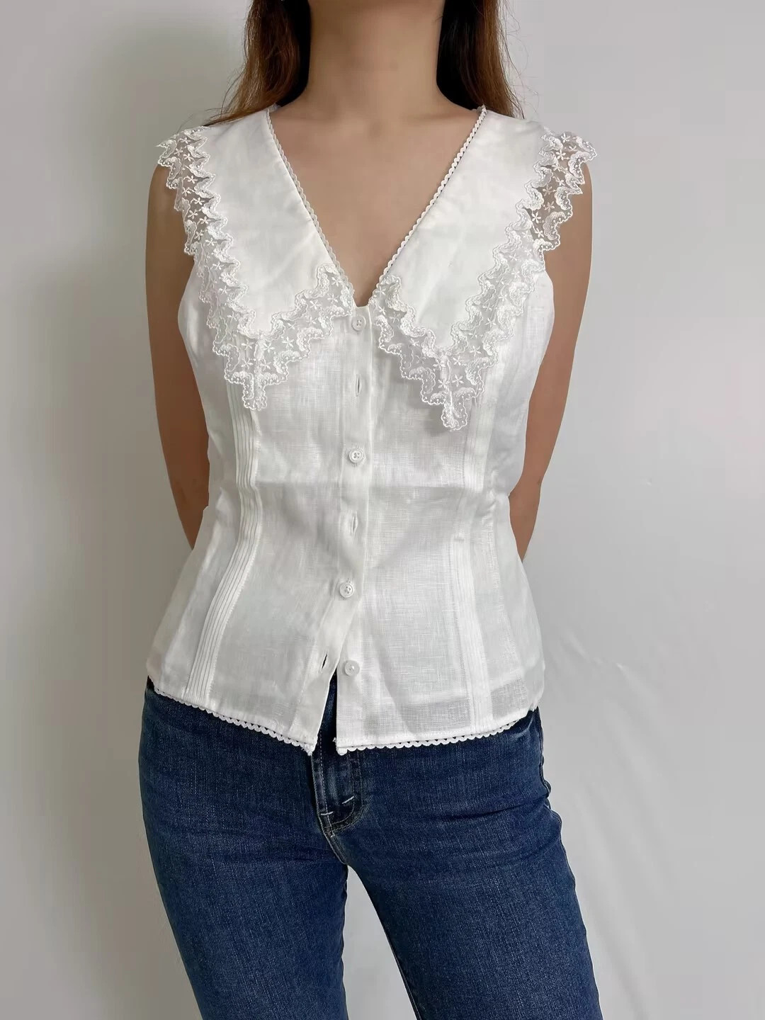 Melodie Linen White Top in US6 from Reformation  | eBay | eBay US