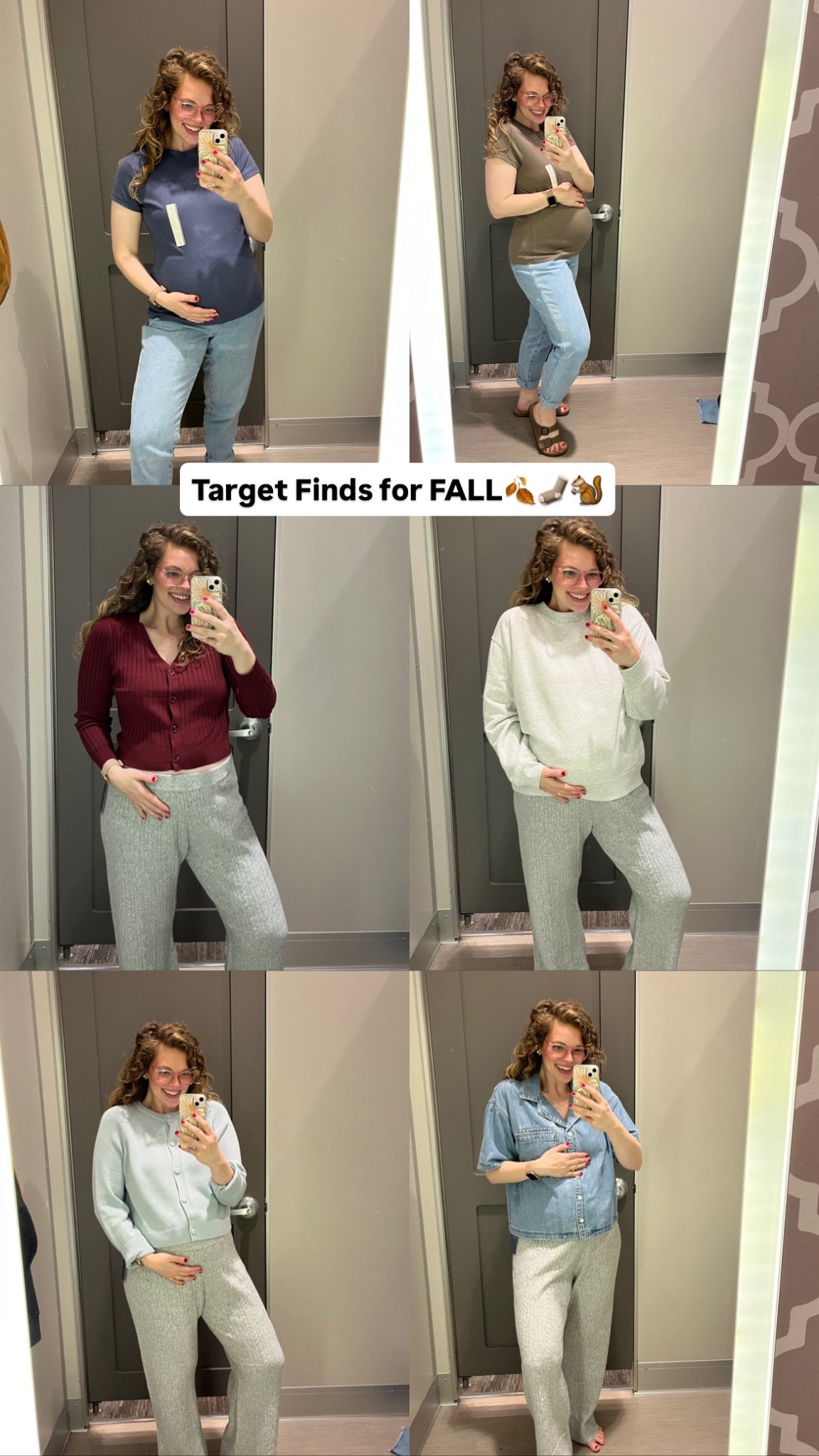 Was in the fall MOOD at target! Got some basics for myself and had to try on things even though I knew they wouldn’t be super great for the bump BUT they would be great for my non pregnant friends 😍😍😍