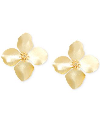 Zenzii Gold-Tone Painted Metal Flower Stud Earrings & Reviews - Earrings - Jewelry & Watches - Ma... | Macys (US)