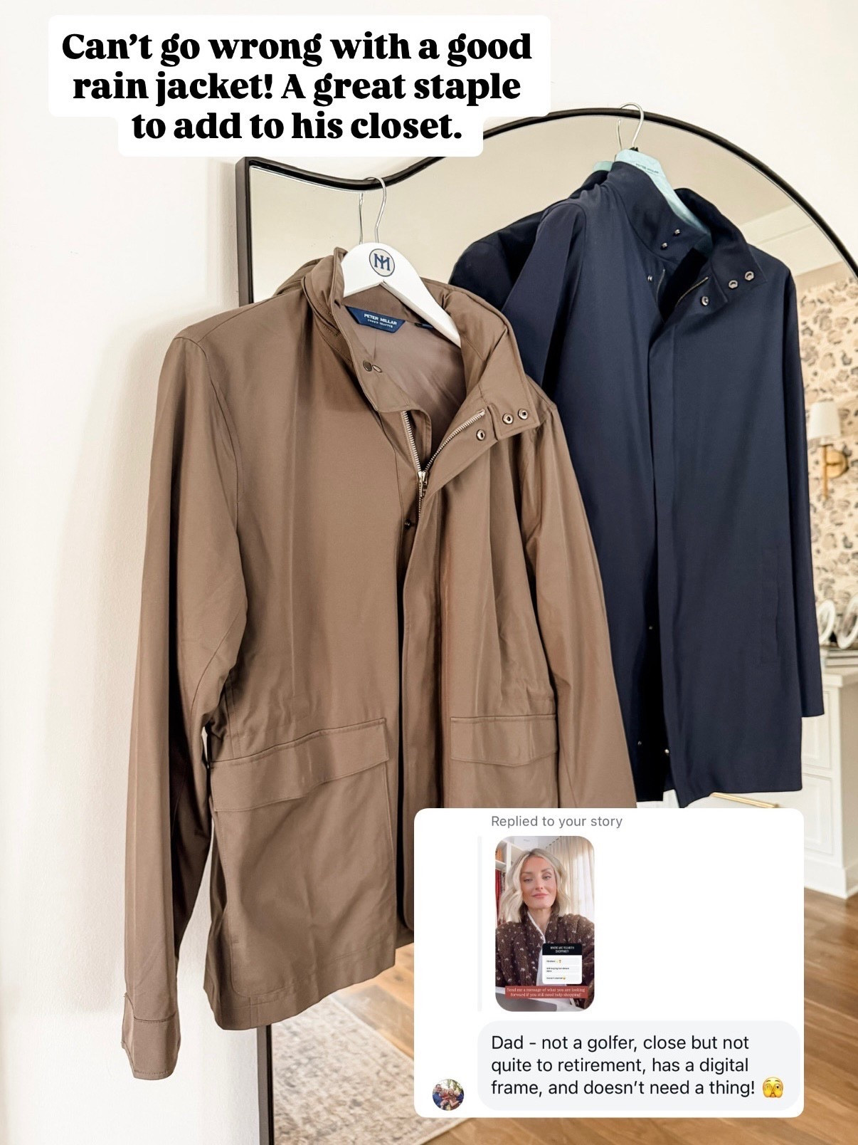 The jacket on the left is from a few years ago, so they don’t have the exact color! I linked what they have now! Chris loves both of these rain coats! Definitely more of a splurge but something he will have forever!

Loverly Grey, men’s gift ideas, men’s rain coat, men’s coat, gift ideas for him, Peter Millar 

#LTKGiftGuide #LTKMens