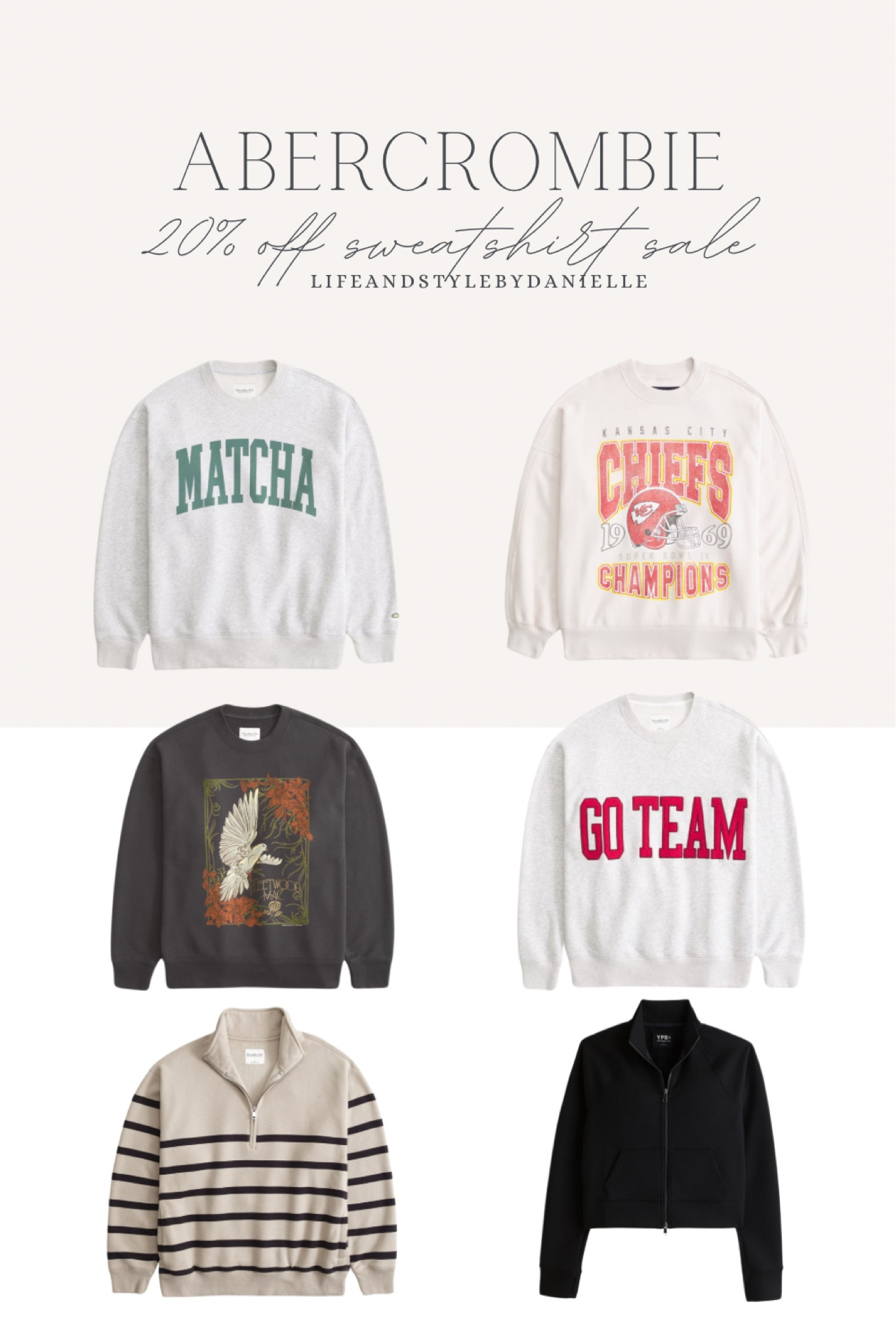 Abercrombie and fitch 20% off sweatshirt sale!!!

#LTKStyleTip #LTKActive #LTKFindsUnder100