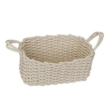Clearance！Hand-Woven Basket Thick Cotton Rope Storage Basket Desktop Storage Box | Walmart (US)