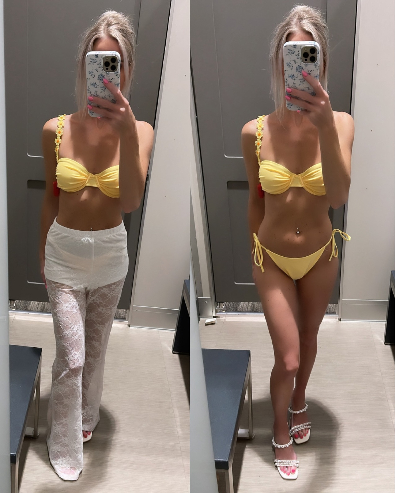 Swim sale 👙💛 20% off until 7/6.  Flattering underwire bikini top for my petite girls that need more support. I prefer a side tie bottom so you can adjust to fit . 
The lace pants come in black too. Perfect for festivals or pool party to elevate your swimsuit  

Wearing XXS in everything.

Swimsuits. Bikinis. Bathing suits. Affordable swim. Petite friendly bikinis. Swimsuit coverups. Beach pants. Lace pants. Resort wear. Beachwear. Vacation outfits. Summer style. Target style. Target finds. Sandals. Pool party  



#LTKSummerSales #LTKSwim #LTKFindsUnder50