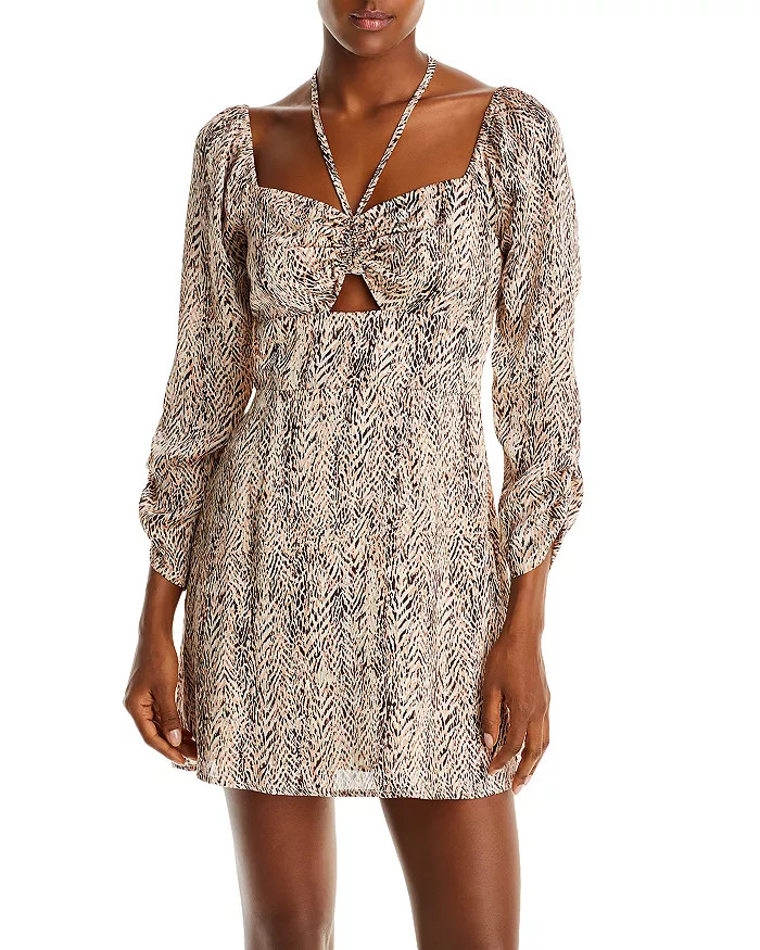 Animal Print Keyhole Mini Dress - 100% Exclusive | Bloomingdale's (US)