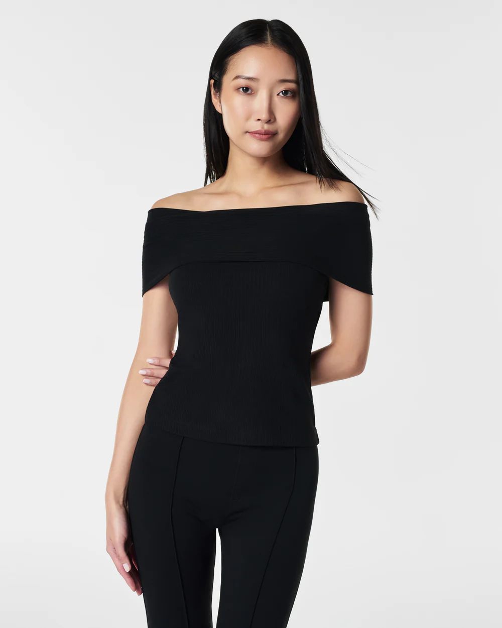 Stretch Rib Off-The-Shoulder Top | Spanx