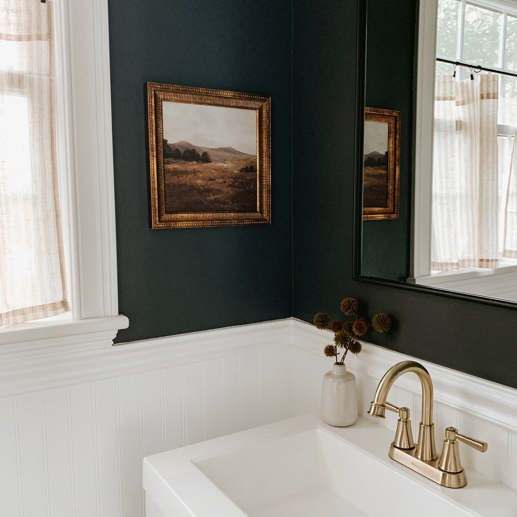 Wall art, wall decor, canvas, studio mcgee, gold frame, bathroom, powder room, gold faucet, half bath, target finds, target home, interior design

#LTKstyletip #LTKunder50 #LTKhome