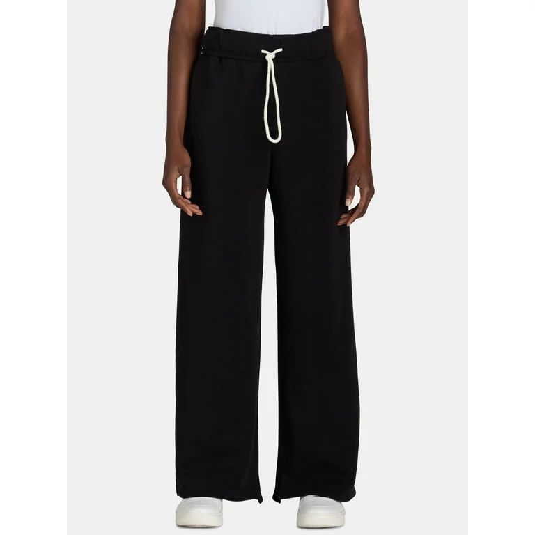 No Boundaries Wide Leg Sweatpants, Women's and Women's Plus | Walmart (US)