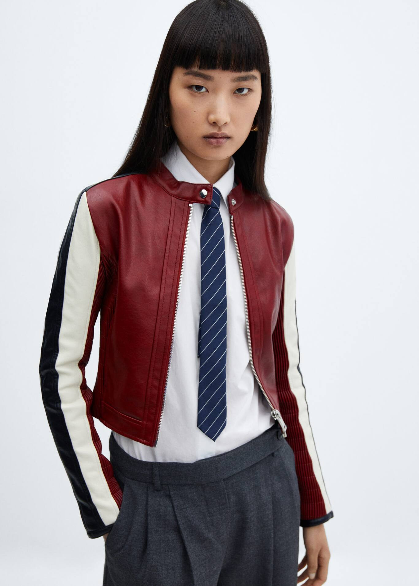 Faux-leather biker jacket | MANGO (US)