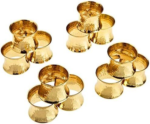 SKAVIJ Napkin Rings Set of 12 for Dinner Parties, Dining Table Decoration, Family Gatherings Handmad | Amazon (US)