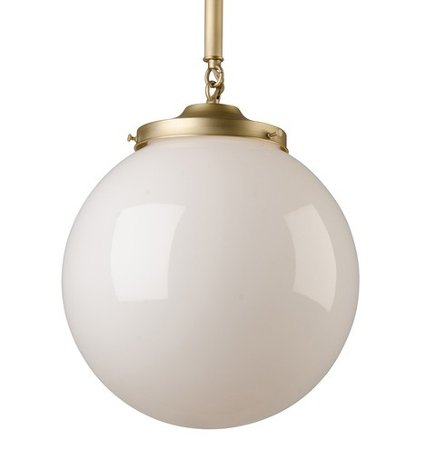 Classic Pipe Pendant w/ Opal Globe Shade | Rejuvenation