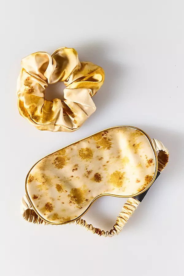 Silk & Willow Silk Sleep Eye Mask & Hair Scrunchie Set | Anthropologie (US)