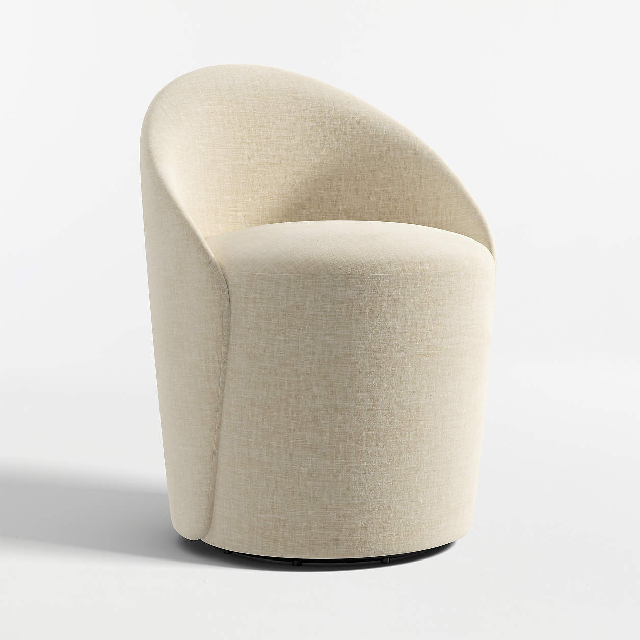 Odette Sand Upholstered Swivel Dining Chair | Crate & Barrel | Crate & Barrel