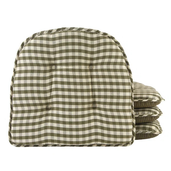 Gingham Indoor 2'' Dining Chair Seat Cushion | Wayfair North America