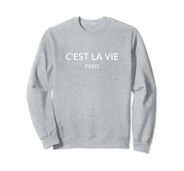 Amazon.com: Paris Tees C'est la vie Paris Sweatshirt ,Blue ,Small : Clothing, Shoes & Jewelry | Amazon (US)
