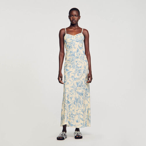 Patterned maxi dress | Sandro US | Sandro-Paris US